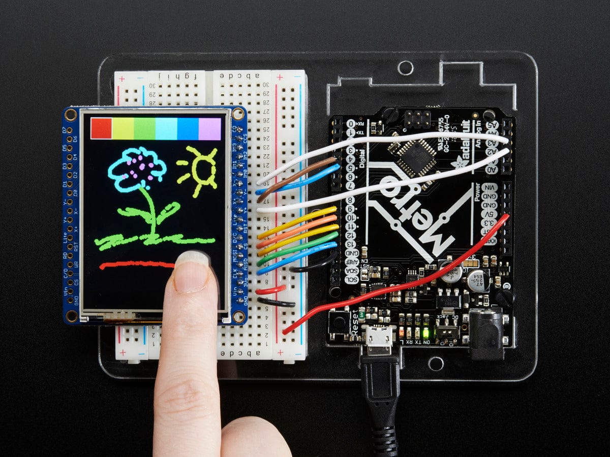 Adafruit 2.4" TFT LCD with Touchscreen Breakout w/MicroSD Socket (ILI9341) by Adafruit - The Pi Hut