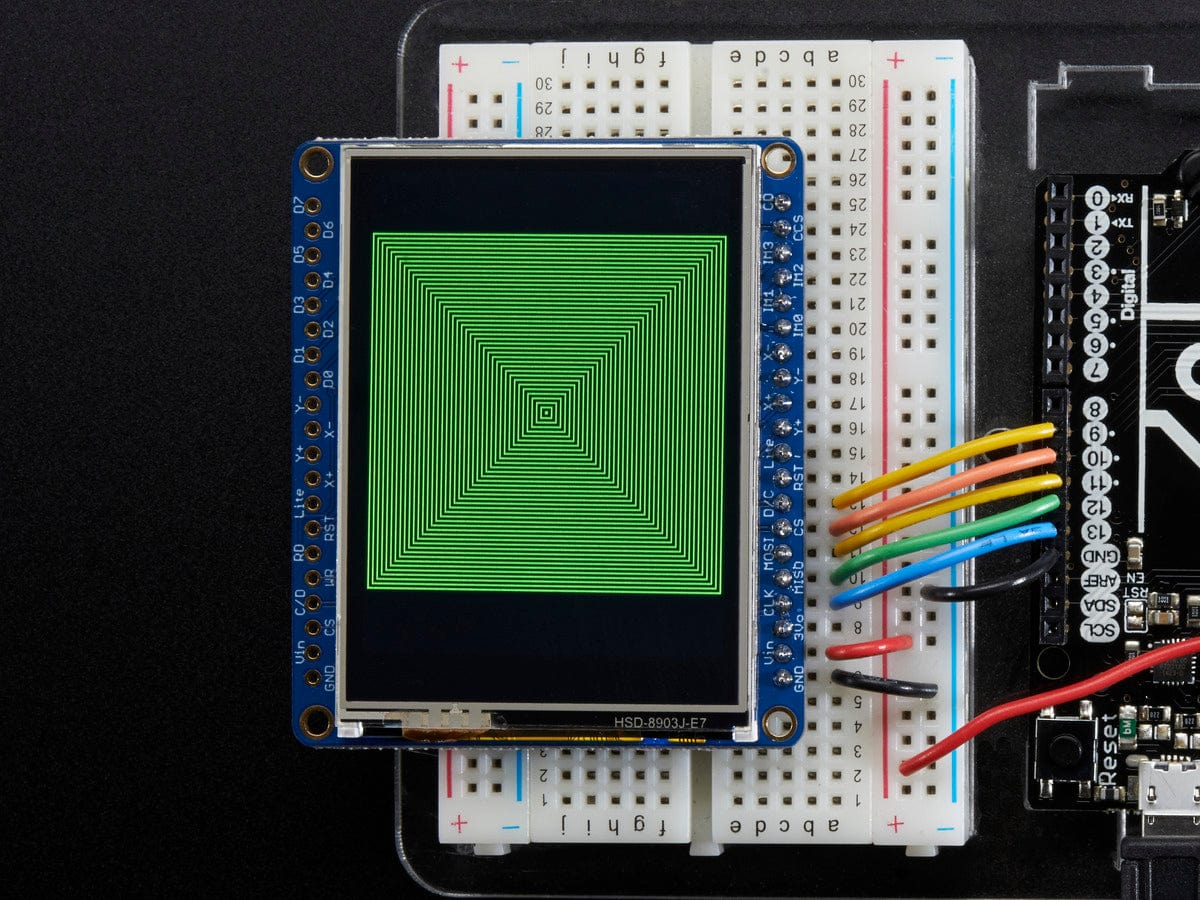 Adafruit 2.4" TFT LCD with Touchscreen Breakout w/MicroSD Socket (ILI9341) by Adafruit - The Pi Hut