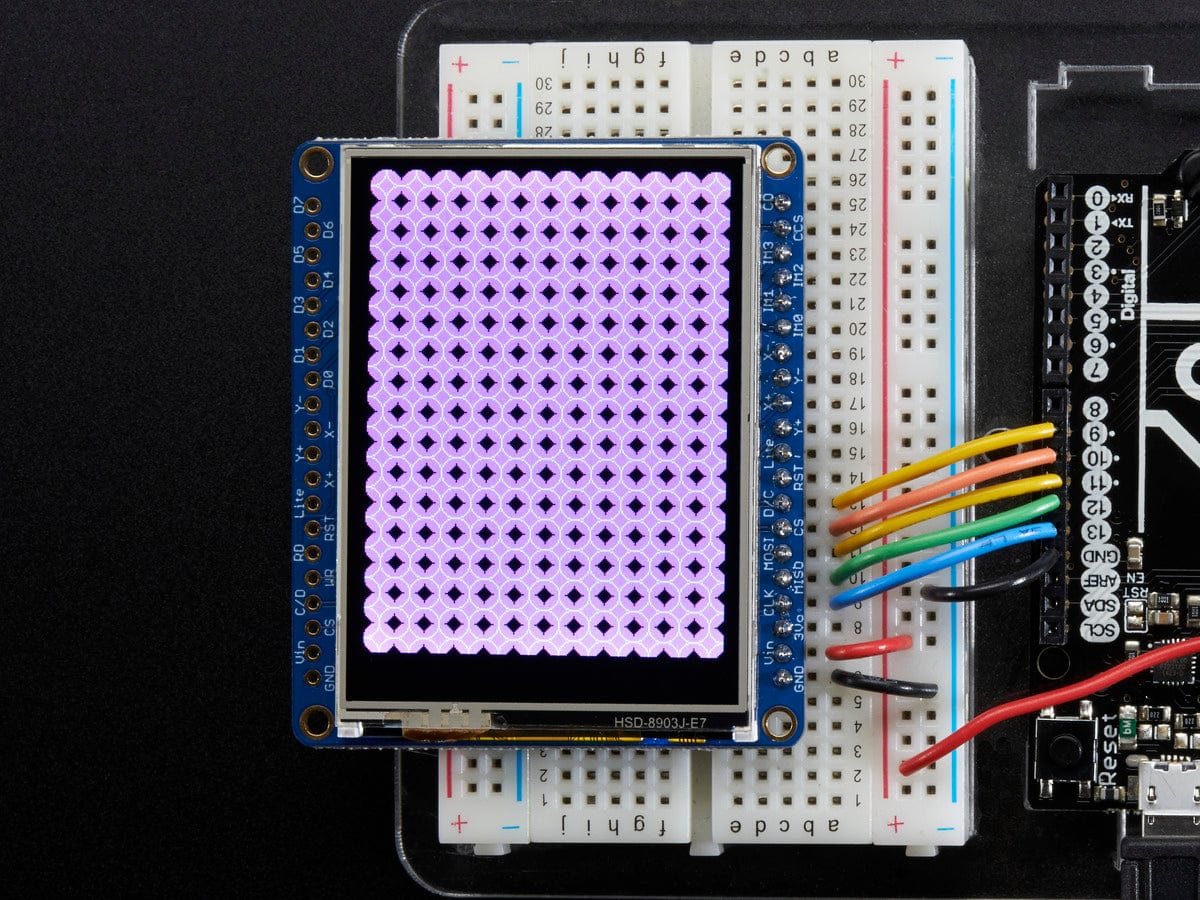 Adafruit 2.4" TFT LCD with Touchscreen Breakout w/MicroSD Socket (ILI9341) by Adafruit - The Pi Hut