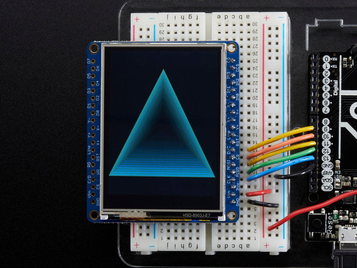 Adafruit 2.4" TFT LCD with Touchscreen Breakout w/MicroSD Socket (ILI9341) by Adafruit - The Pi Hut