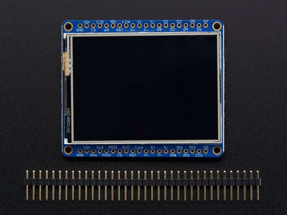 Adafruit 2.4" TFT LCD with Touchscreen Breakout w/MicroSD Socket (ILI9341) by Adafruit - The Pi Hut