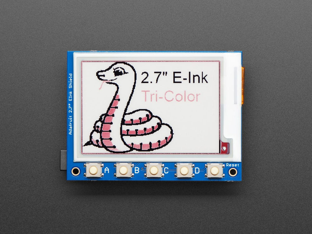 Adafruit 2.7" Tri-Color eInk / ePaper Shield with SRAM (Red Black White) by Adafruit - The Pi Hut
