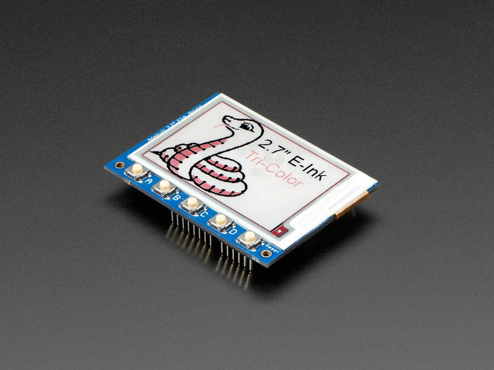 Adafruit 2.7" Tri-Color eInk / ePaper Shield with SRAM (Red Black White) by Adafruit - The Pi Hut