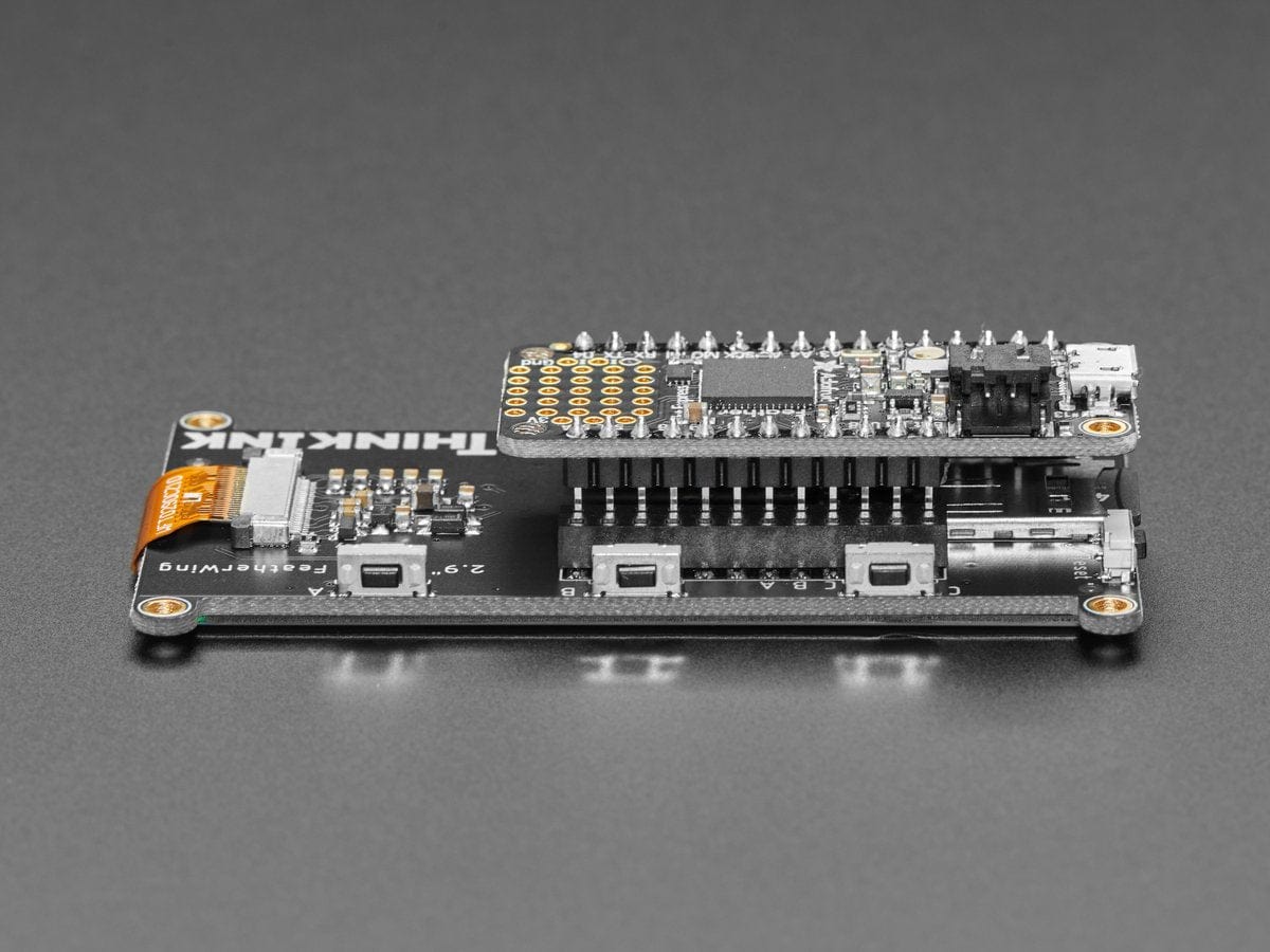 Adafruit 2.9" Grayscale eInk / ePaper Display FeatherWing (4 Level Grayscale) by Adafruit - The Pi Hut