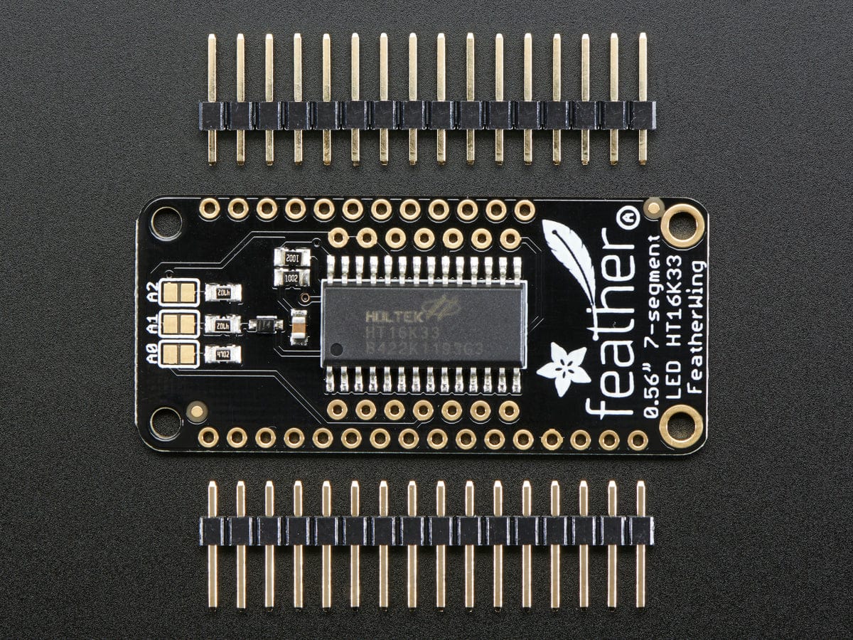 Adafruit 4-Digit 7-Segment LED Matrix Display FeatherWing - The Pi Hut