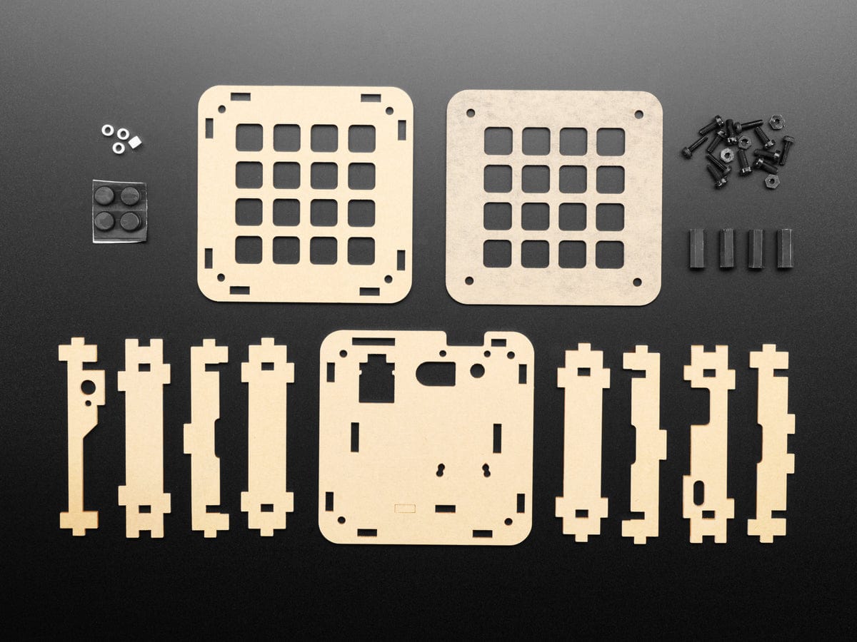 Adafruit 4x4 Trellis Feather Acrylic Enclosure + Hardware Kit by Adafruit - The Pi Hut