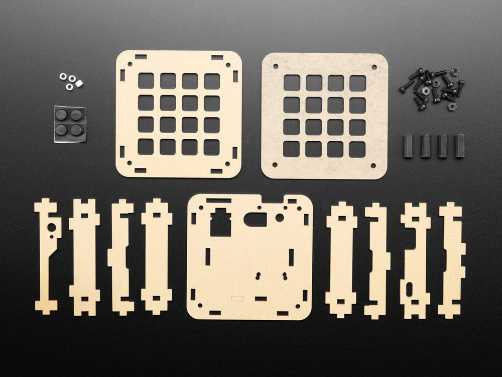 Adafruit 4x4 Trellis Feather Acrylic Enclosure + Hardware Kit by Adafruit - The Pi Hut