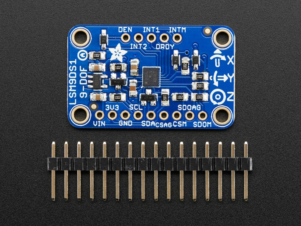 Adafruit 9-DOF Accel/Mag/Gyro+Temp Breakout Board - LSM9DS1 by Adafruit - The Pi Hut
