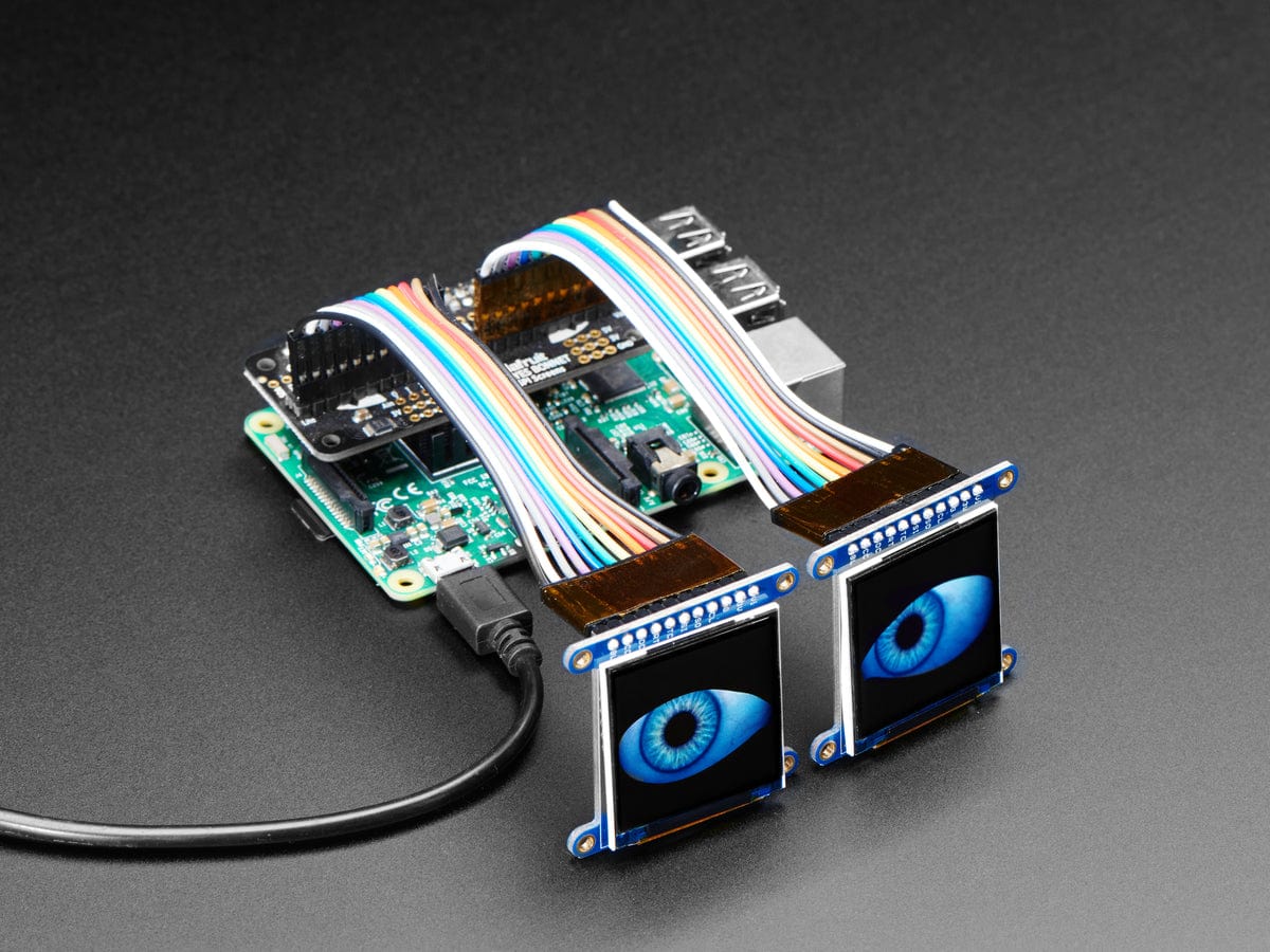 Adafruit Animated Eyes Bonnet for Raspberry Pi Pack (Pi not included) by Adafruit - The Pi Hut