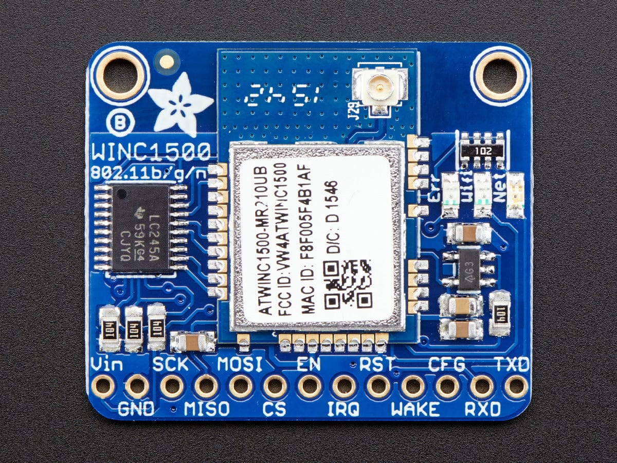 Adafruit ATWINC1500 WiFi Breakout with uFL Connector (fw 19.4.4) by Adafruit - The Pi Hut