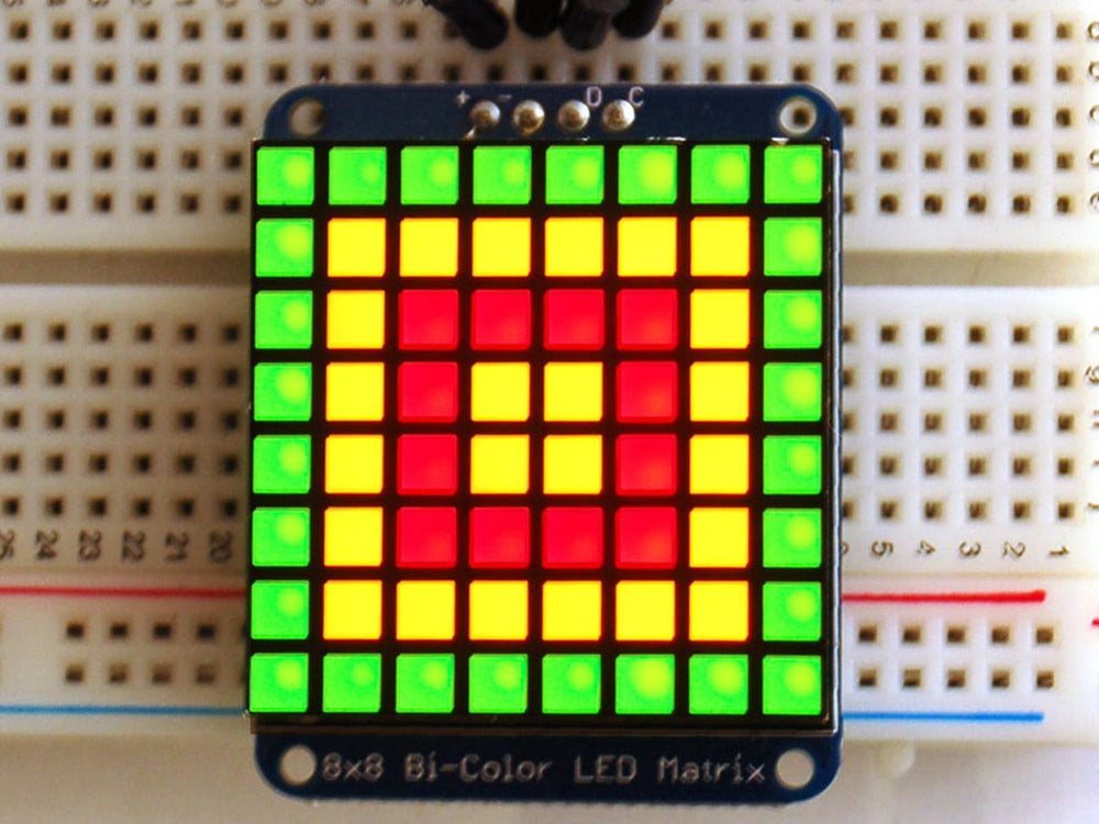 Adafruit Bicolor LED Square Pixel Matrix with I2C Backpack - Qwiic / STEMMA QT by Adafruit - The Pi Hut