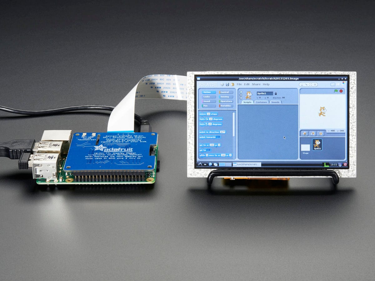 Adafruit DPI TFT Kippah for Raspberry Pi with Touch Support by Adafruit - The Pi Hut