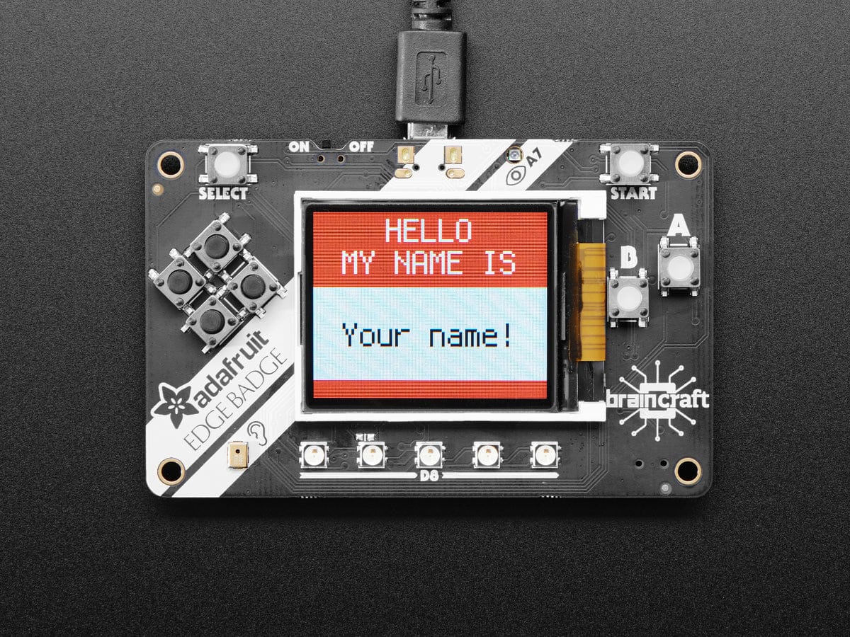 Adafruit EdgeBadge - TensorFlow Lite for Microcontrollers by Adafruit - The Pi Hut