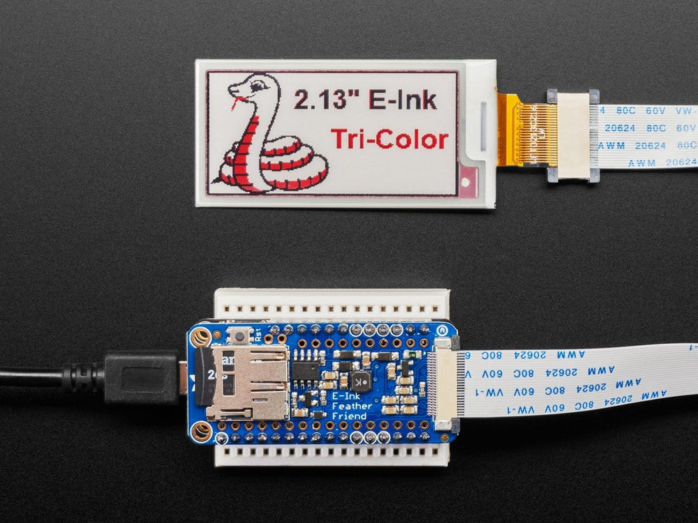 Adafruit eInk Feather Friend with 32KB SRAM by Adafruit - The Pi Hut