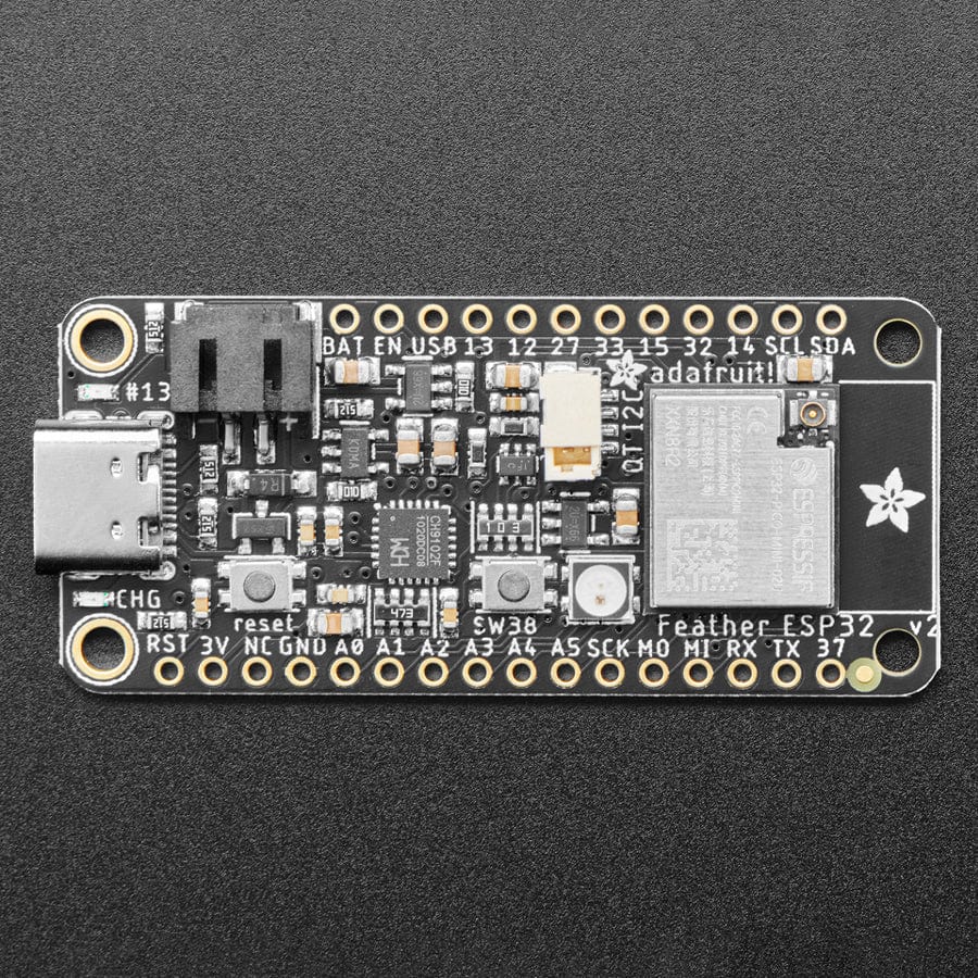 Adafruit ESP32 Feather V2 w.FL Antenna - 8MB Flash + 2 MB PSRAM - STEMMA QT by Adafruit - The Pi Hut