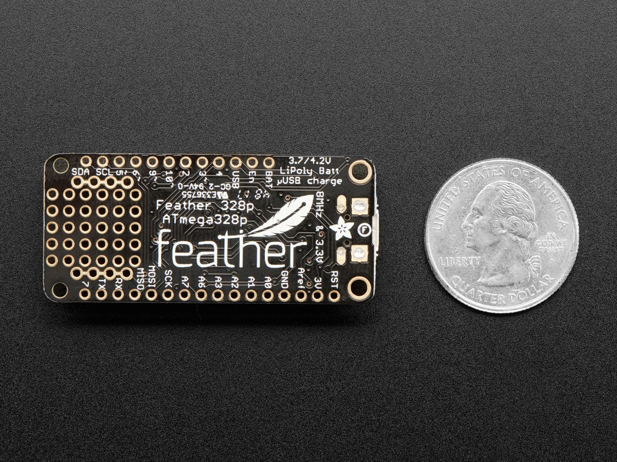 Adafruit Feather 328P - Atmega328P 3.3V @ 8 MHz by Adafruit - The Pi Hut