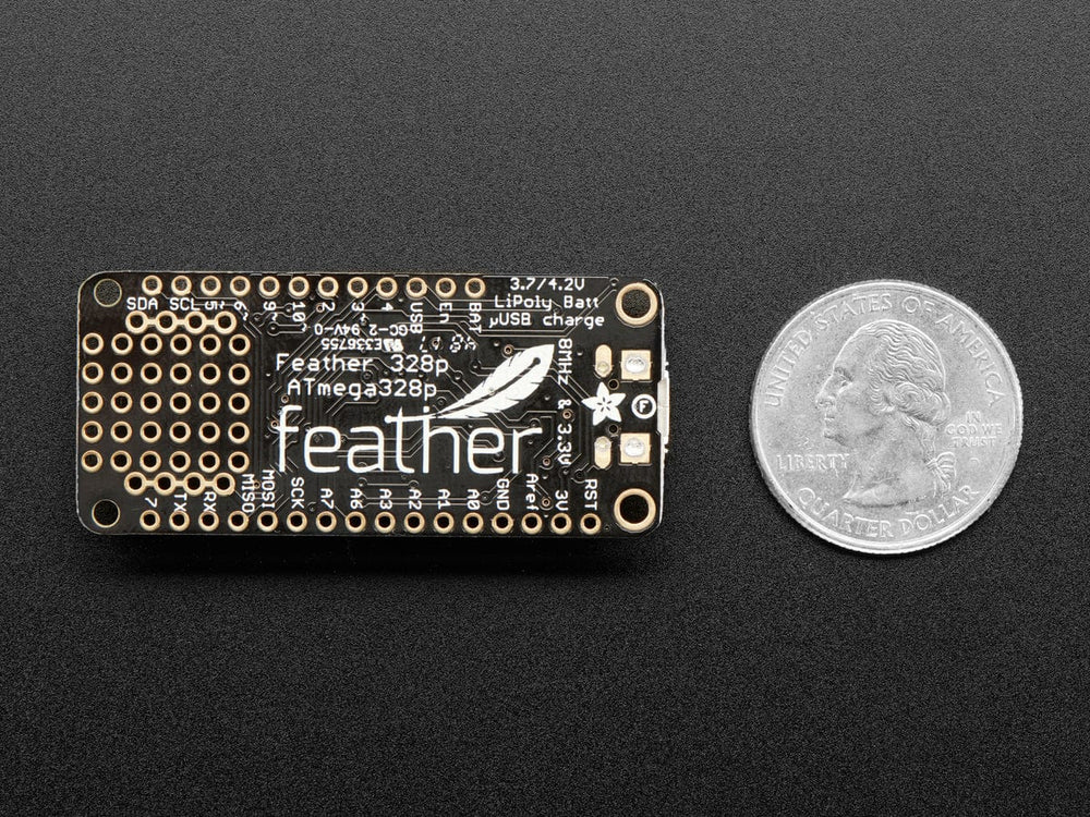 Adafruit Feather 328P - Atmega328P 3.3V @ 8 MHz by Adafruit - The Pi Hut