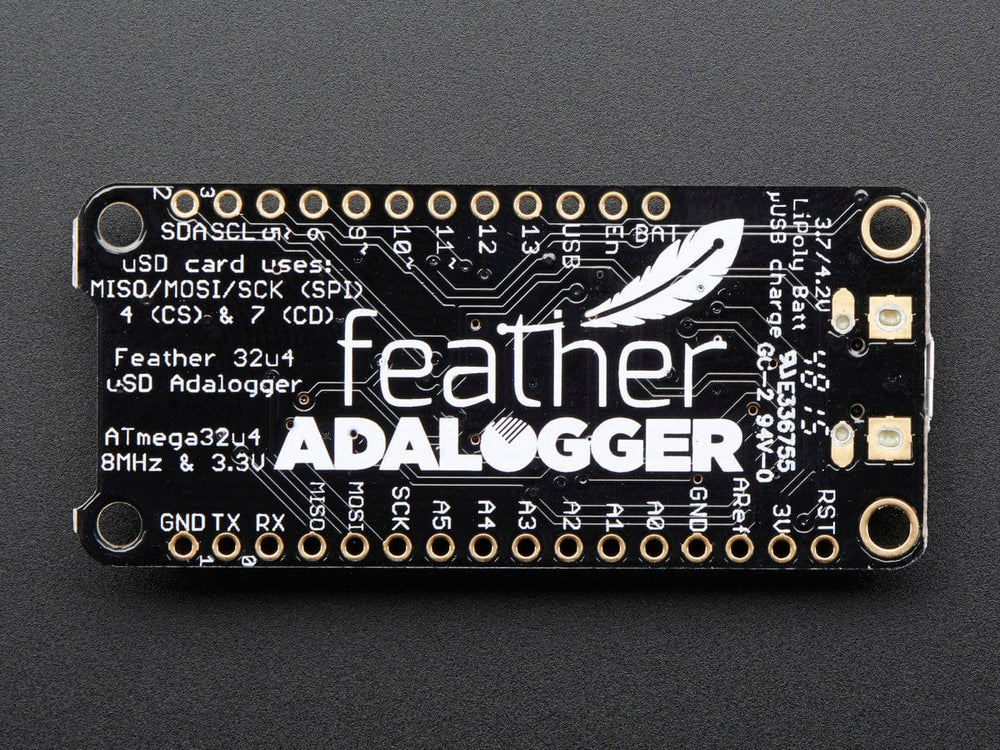 Adafruit Feather 32u4 Adalogger by Adafruit - The Pi Hut