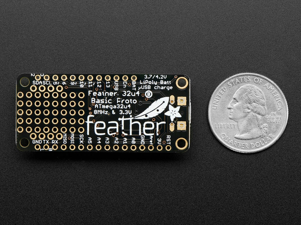 Adafruit Feather 32u4 Basic Proto by Adafruit - The Pi Hut