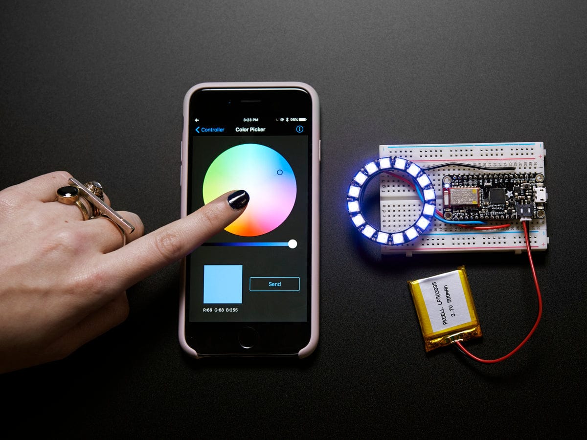 Adafruit Feather 32u4 Bluefruit LE with Headers - Assembled by Adafruit - The Pi Hut