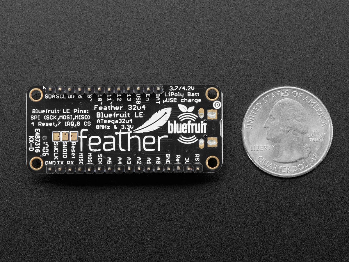 Adafruit Feather 32u4 Bluefruit LE with Headers - Assembled by Adafruit - The Pi Hut
