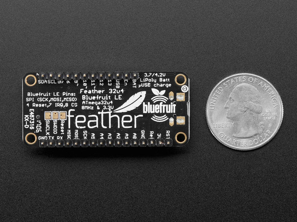 Adafruit Feather 32u4 Bluefruit LE with Headers - Assembled by Adafruit - The Pi Hut