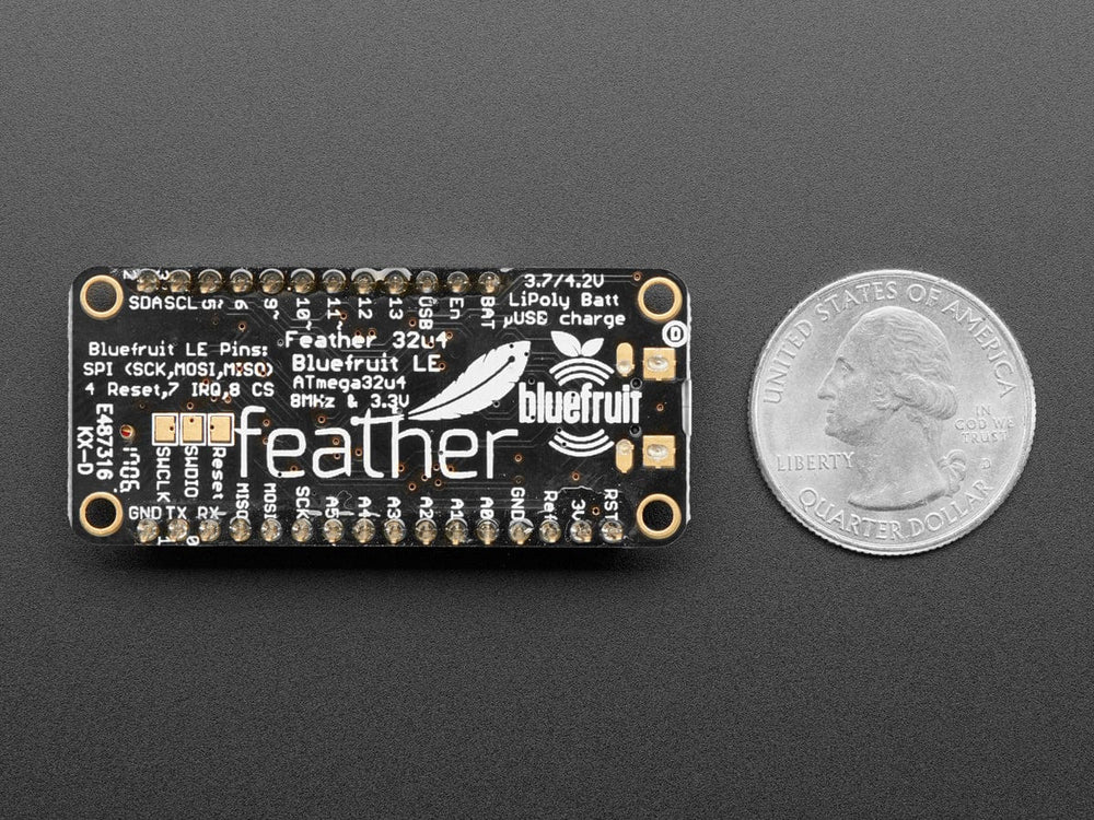 Adafruit Feather 32u4 Bluefruit LE with Stacking Headers (Assembled) by Adafruit - The Pi Hut
