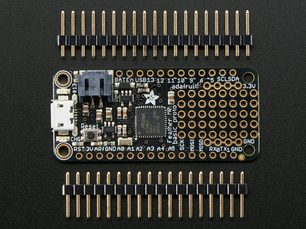 Adafruit Feather M0 Basic Proto - ATSAMD21 Cortex M0 by Adafruit - The Pi Hut