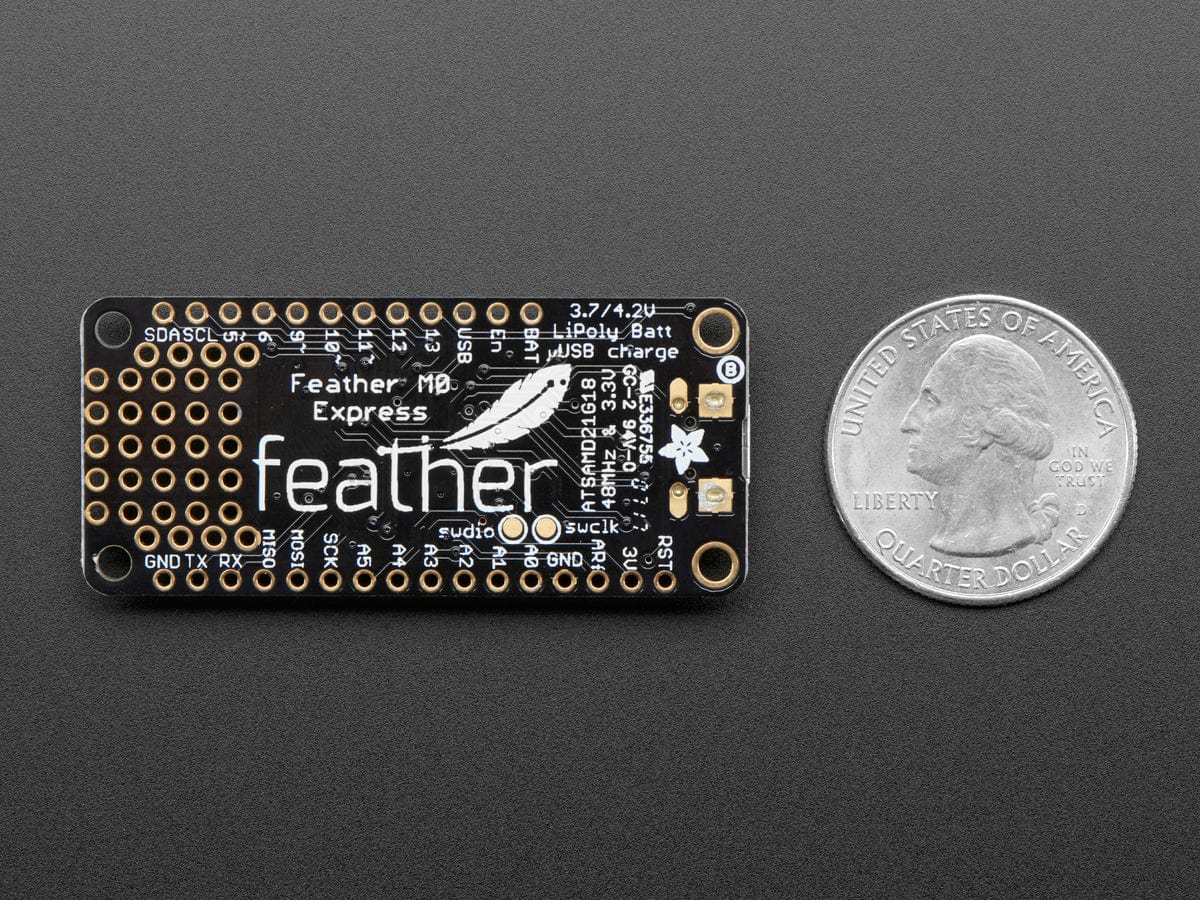 Adafruit Feather M0 Express - Designed for CircuitPython (ATSAMD21 Cortex M0) by Adafruit - The Pi Hut