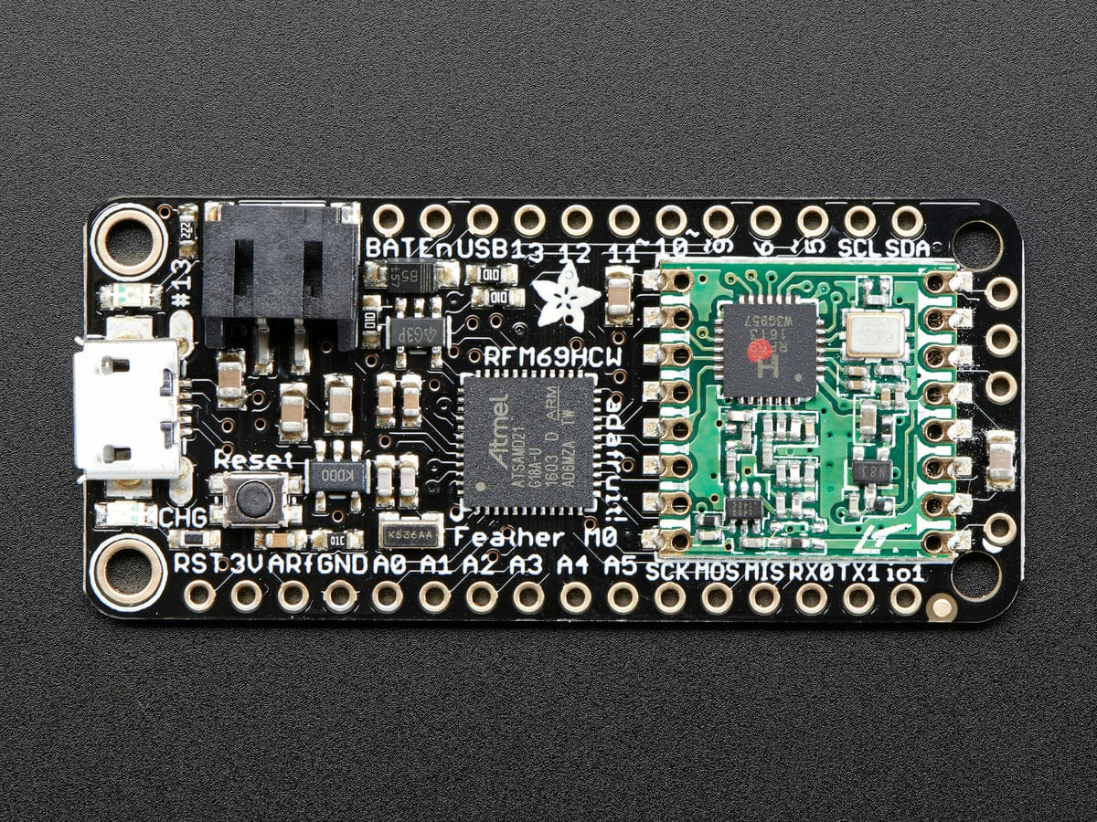 Adafruit Feather M0 RFM69HCW Packet Radio - 433MHz (RadioFruit) by Adafruit - The Pi Hut