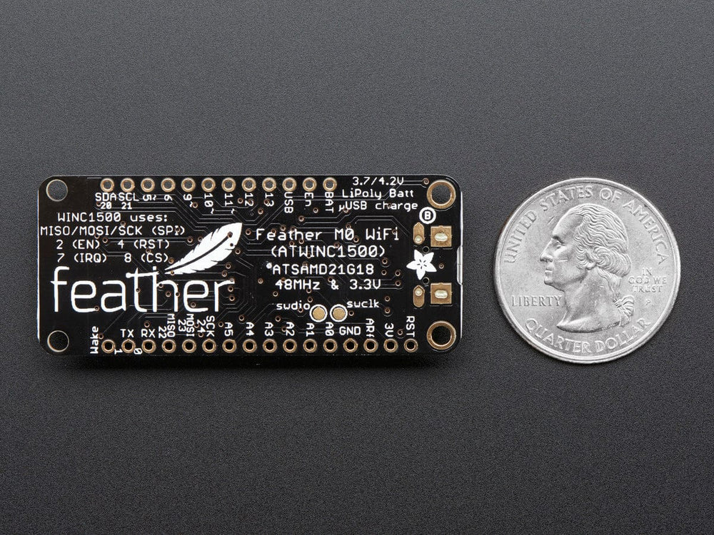 Adafruit Feather M0 WiFi with uFL - ATSAMD21 + ATWINC1500 by Adafruit - The Pi Hut