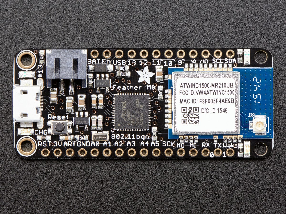 Adafruit Feather M0 WiFi with uFL - ATSAMD21 + ATWINC1500 by Adafruit - The Pi Hut