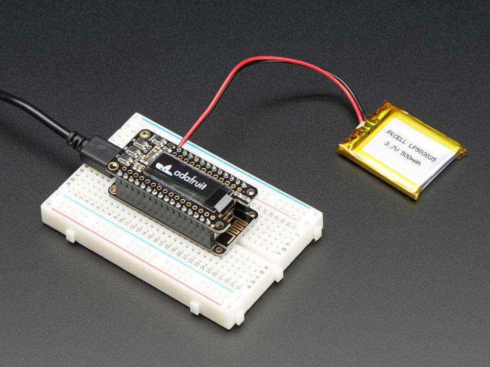 Adafruit FeatherWing OLED - 128x32 OLED Add-on For Feather by Adafruit - The Pi Hut