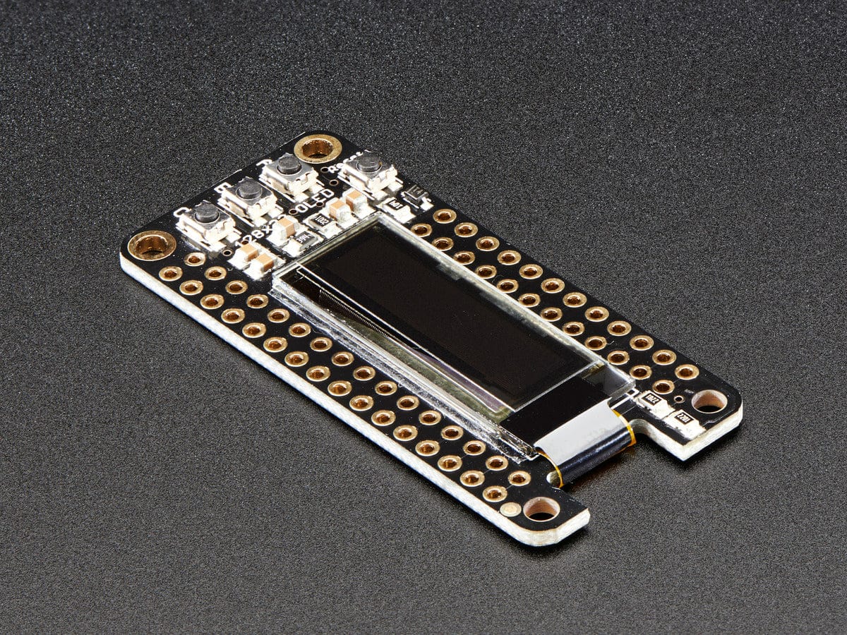 Adafruit FeatherWing OLED - 128x32 OLED Add-on For Feather by Adafruit - The Pi Hut