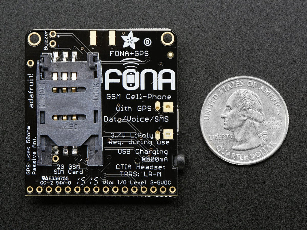 Adafruit FONA 808 - Mini Cellular GSM + GPS Breakout by Adafruit - The Pi Hut