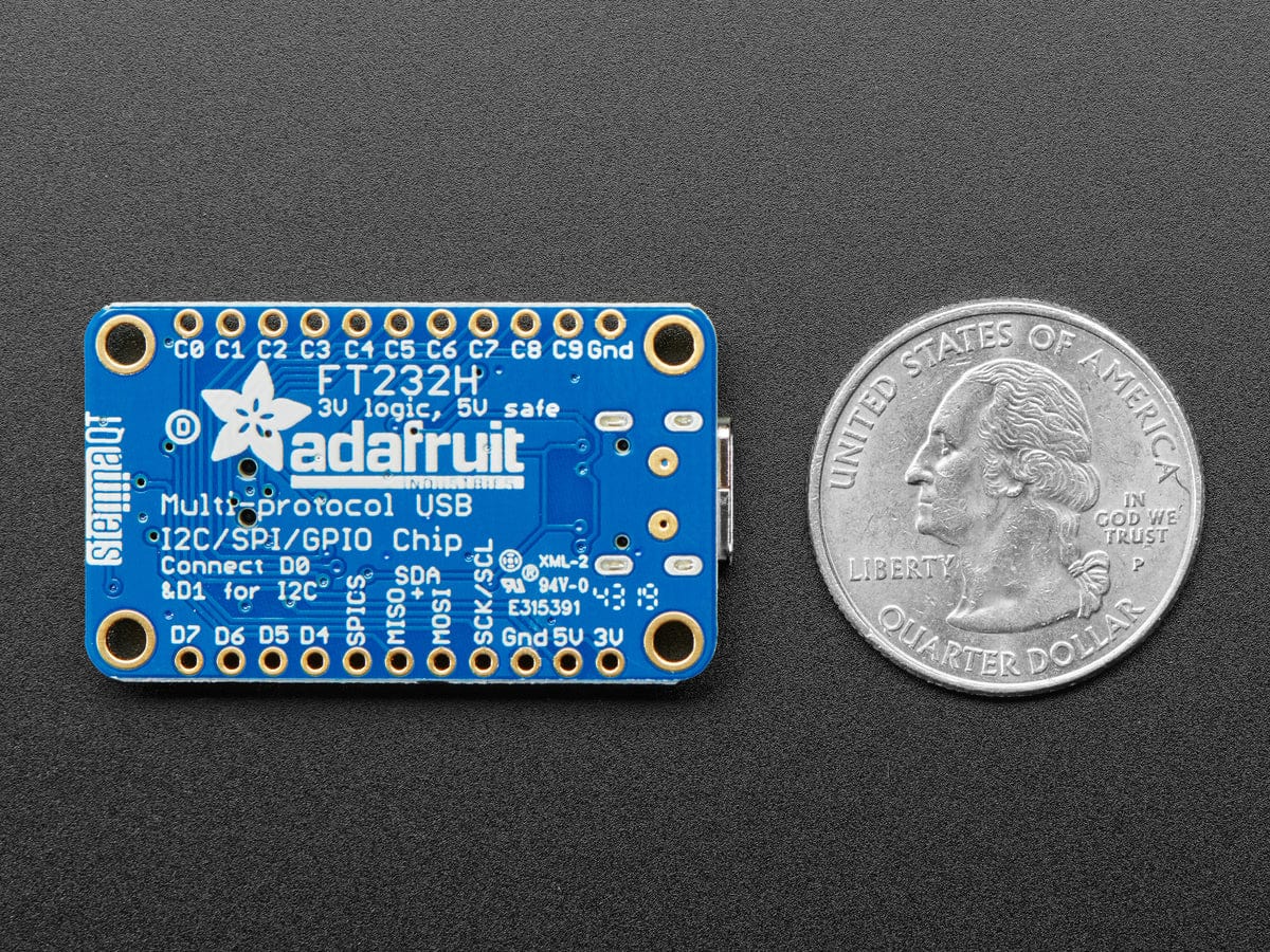 Adafruit FT232H Breakout - General Purpose USB to GPIO, SPI, I2C (USB-C & Stemma QT) by Adafruit - The Pi Hut