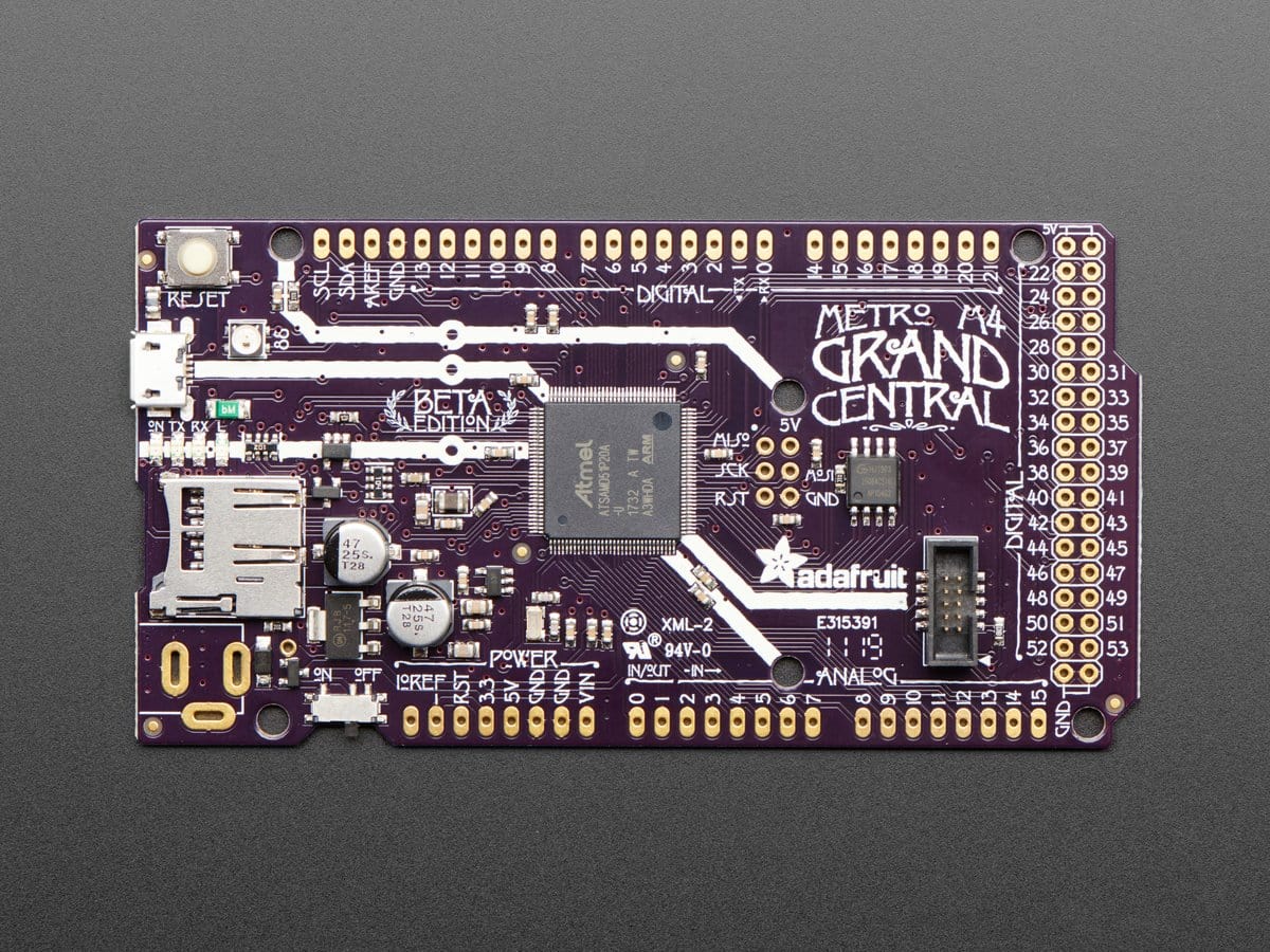 Adafruit Grand Central M4 Express featuring SAMD51 (Without Headers) - The  Pi Hut