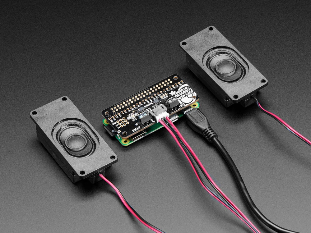 Adafruit I2S 3W Stereo Speaker Bonnet for Raspberry Pi (Mini Kit) by Adafruit - The Pi Hut