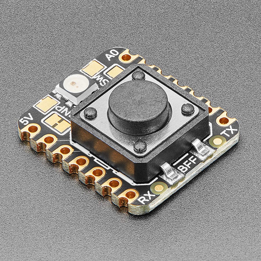 Adafruit IoT Button with NeoPixel BFF Add-On for QT Py and Xiao by Adafruit - The Pi Hut