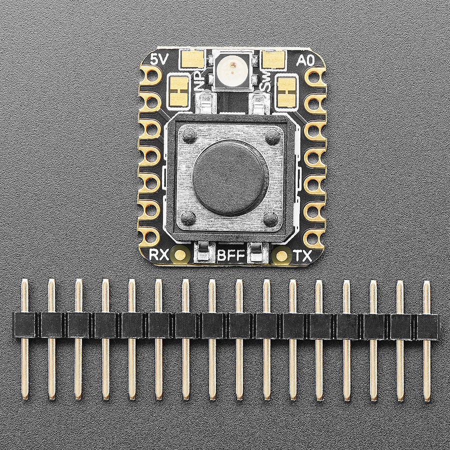 Adafruit IoT Button with NeoPixel BFF Add-On for QT Py and Xiao by Adafruit - The Pi Hut
