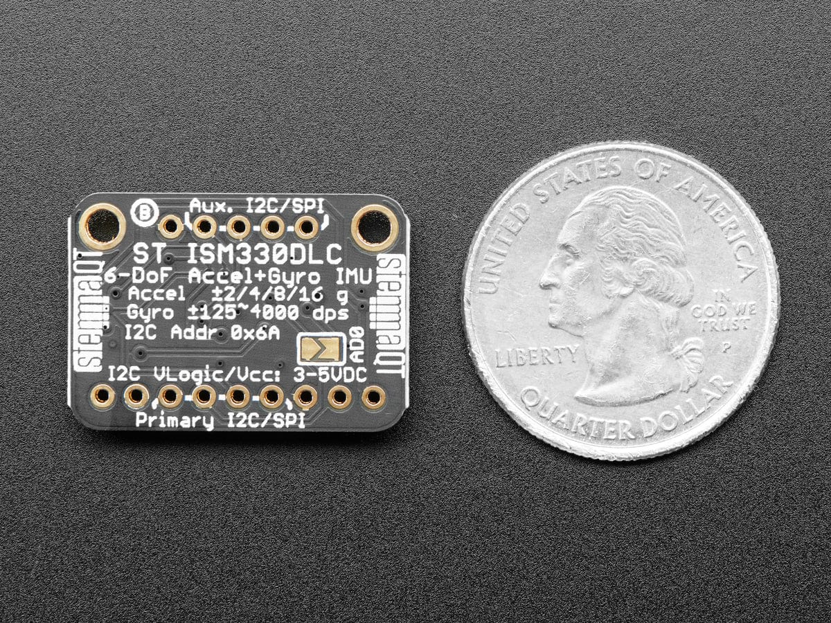 Adafruit ISM330DHCX - 6 DoF IMU - Accelerometer and Gyroscope (STEMMA QT / Qwiic) by Adafruit - The Pi Hut