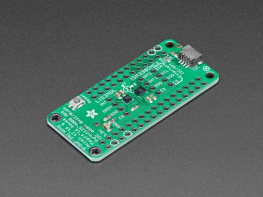 Adafruit ISM330DHCX + LIS3MDL FeatherWing (High Precision 9-DoF IMU) by Adafruit - The Pi Hut