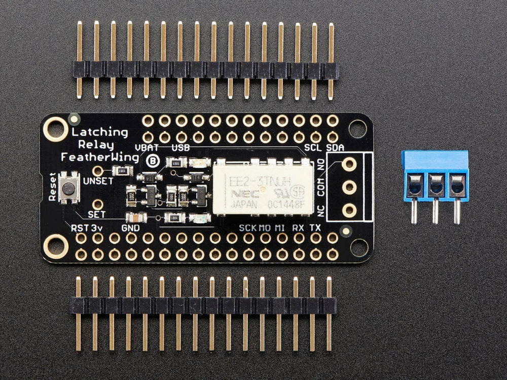 Adafruit Latching Mini Relay FeatherWing by Adafruit - The Pi Hut