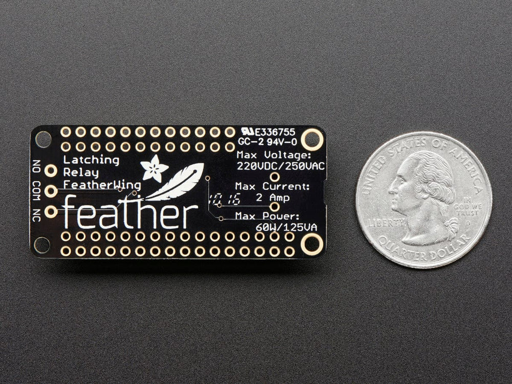 Adafruit Latching Mini Relay FeatherWing by Adafruit - The Pi Hut