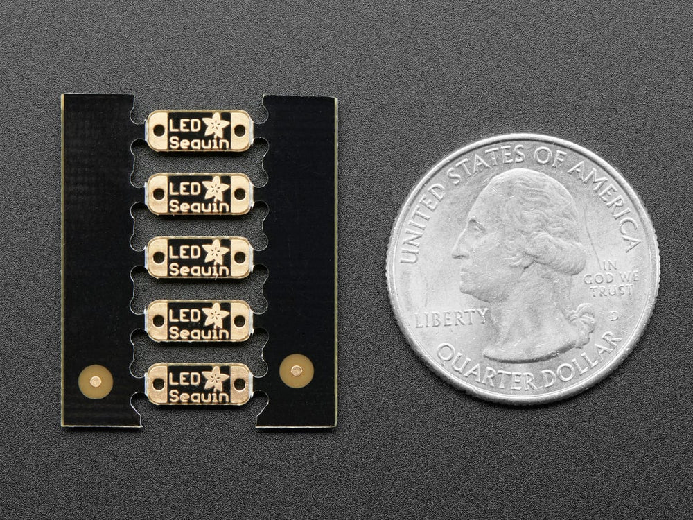 Adafruit LED Sequins - Multicolor Pack of 5 by Adafruit - The Pi Hut