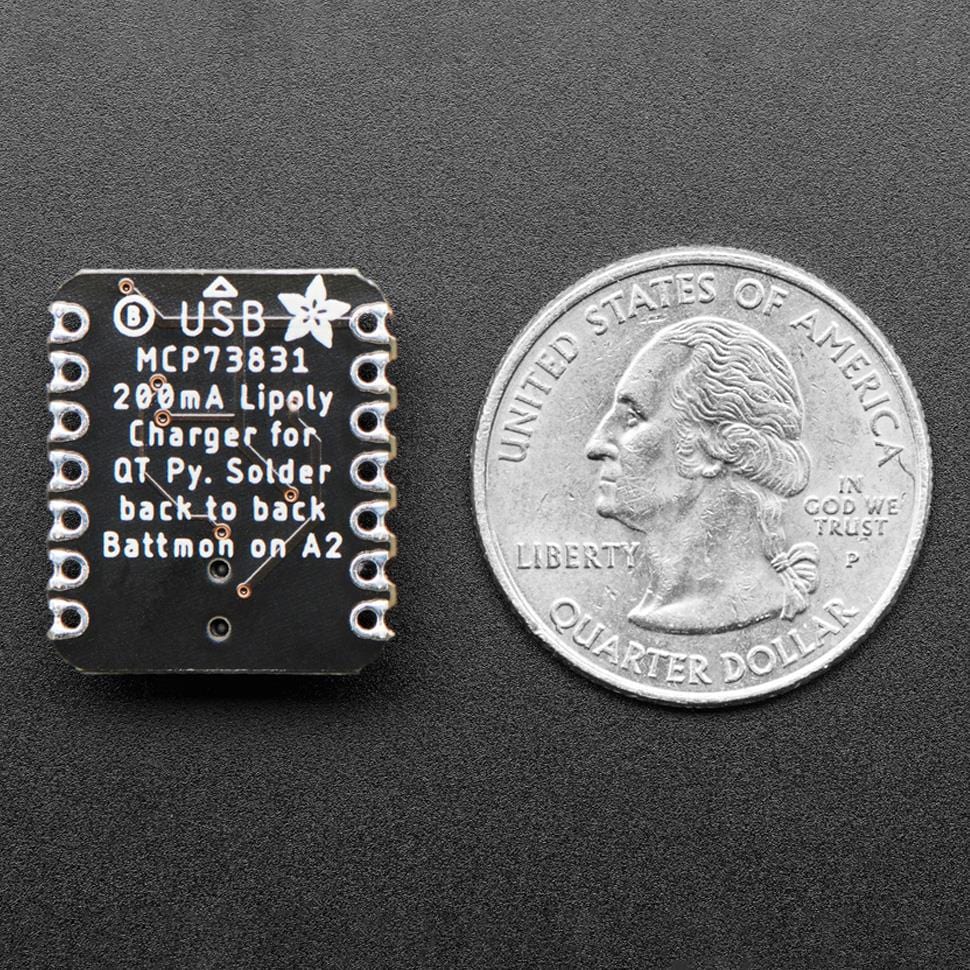 Adafruit LiIon or LiPoly Charger BFF Add-on for QT Py by Adafruit - The Pi Hut