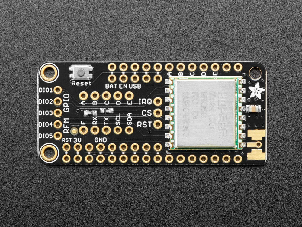 Adafruit LoRa Radio FeatherWing - RFM95W 900 MHz (RadioFruit) by Adafruit - The Pi Hut