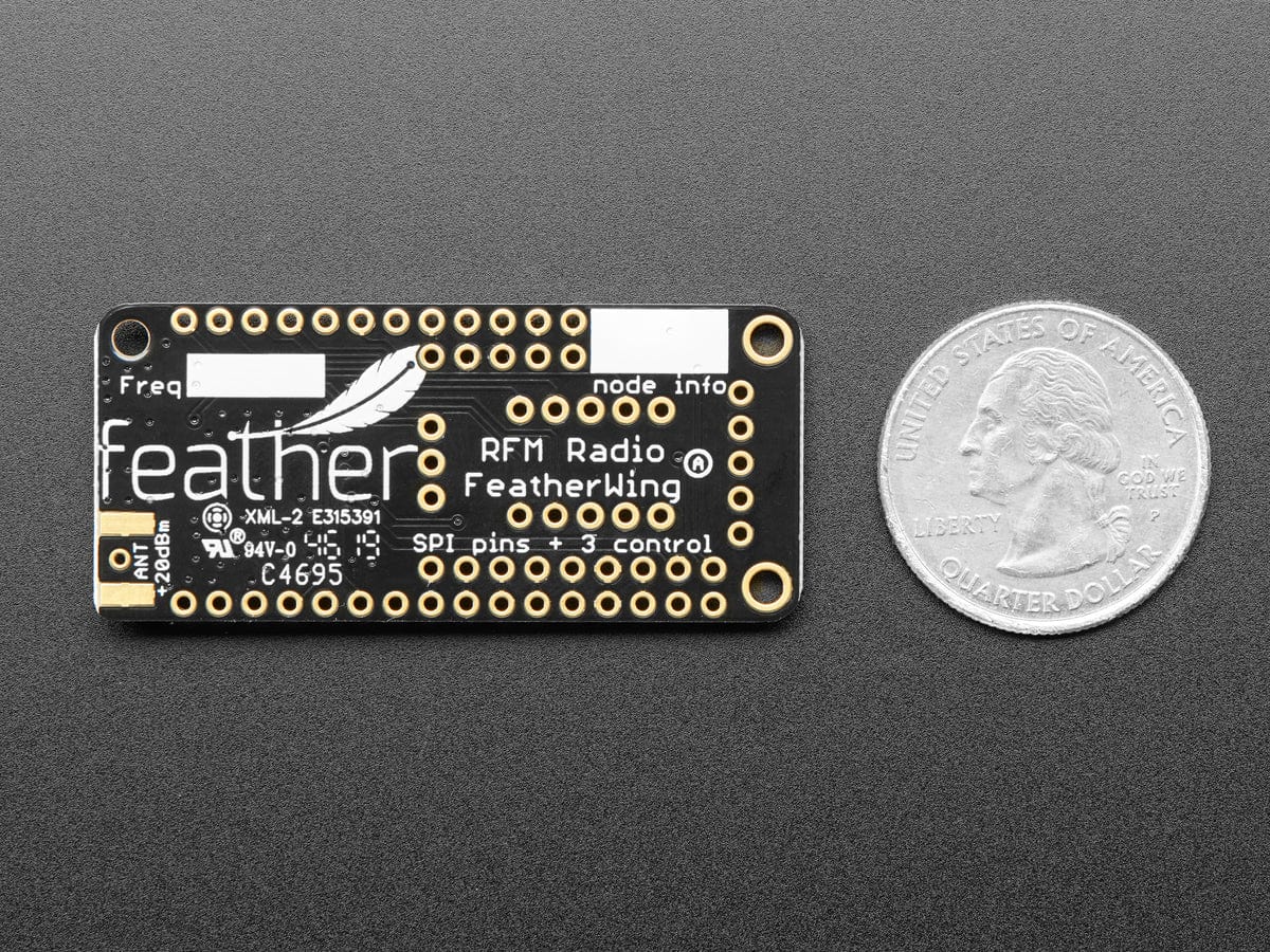Adafruit LoRa Radio FeatherWing - RFM95W 900 MHz (RadioFruit) by Adafruit - The Pi Hut