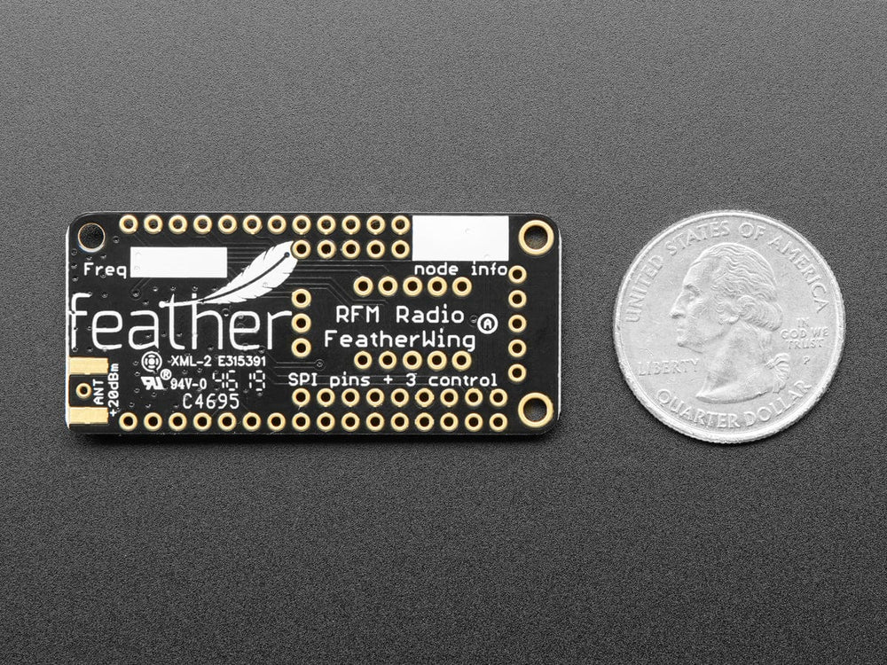 Adafruit LoRa Radio FeatherWing - RFM95W 900 MHz (RadioFruit) by Adafruit - The Pi Hut