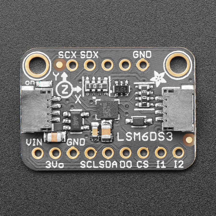 Adafruit LSM6DS3TR-C 6-DoF Accel + Gyro IMU - STEMMA QT / Qwiic by Adafruit - The Pi Hut